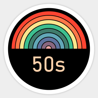 Retro rainbow 50s Sticker